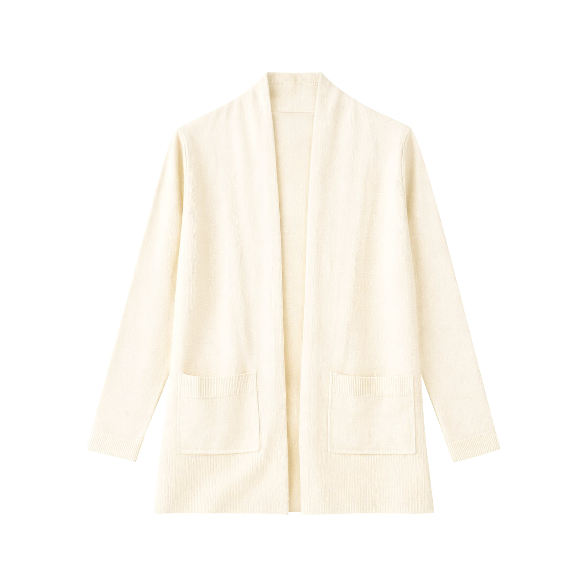 Womens Soft Knit Open-Front Long Cardigan with Pockets