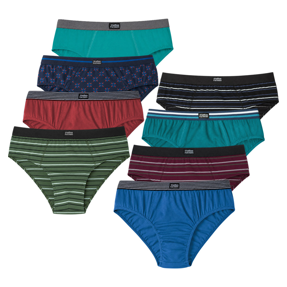 Pack of 5 Mens Cotton Comfortable Elastic Waistband Briefs Underwear