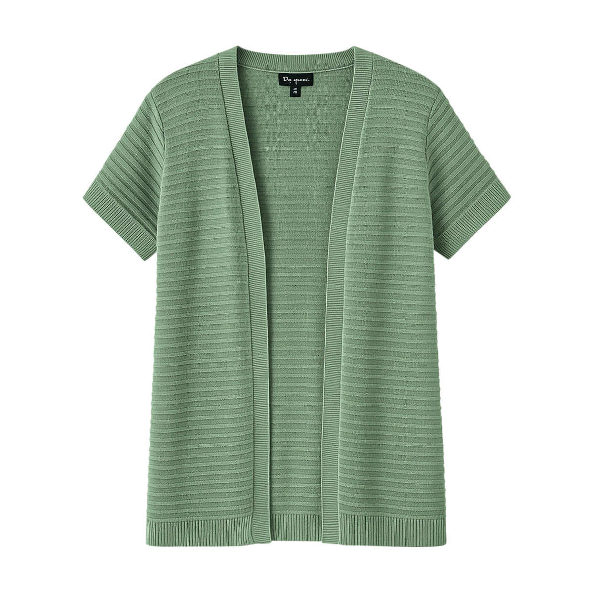 Womens Lightweight Open Front Short Sleeve Knitted Cardigan