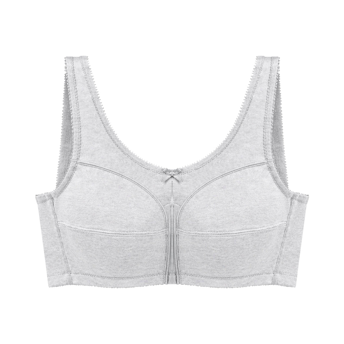 Womens Plus Size Solid Wireless Back Close Adjustable Straps Bra