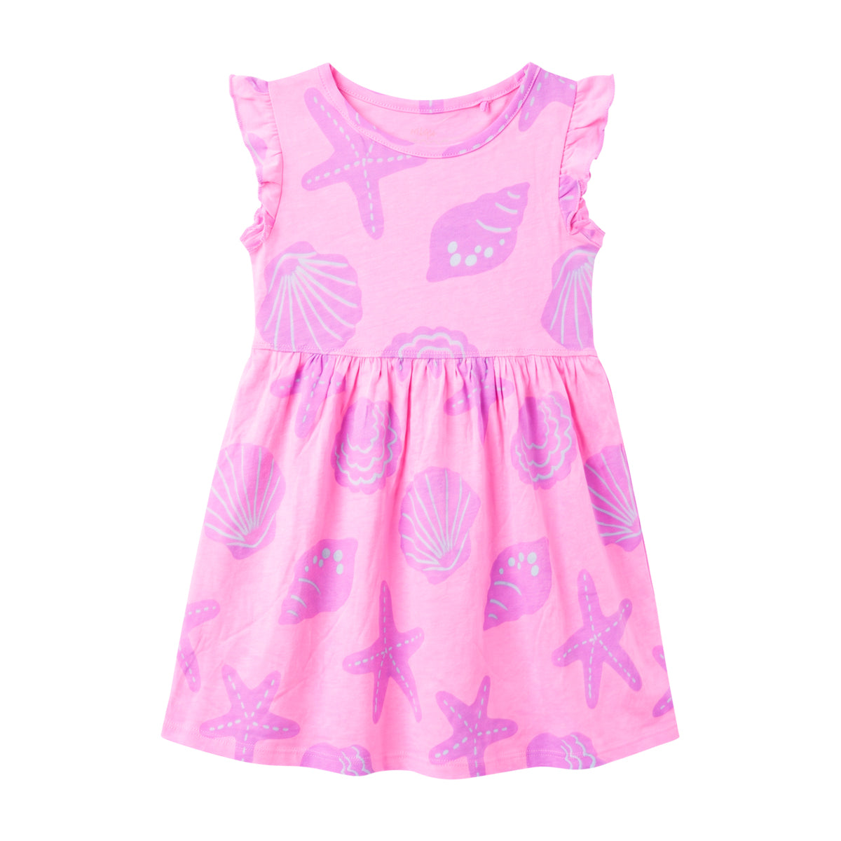 Girls Soft Cotton Printed Sleeveless Casual Summer Dress