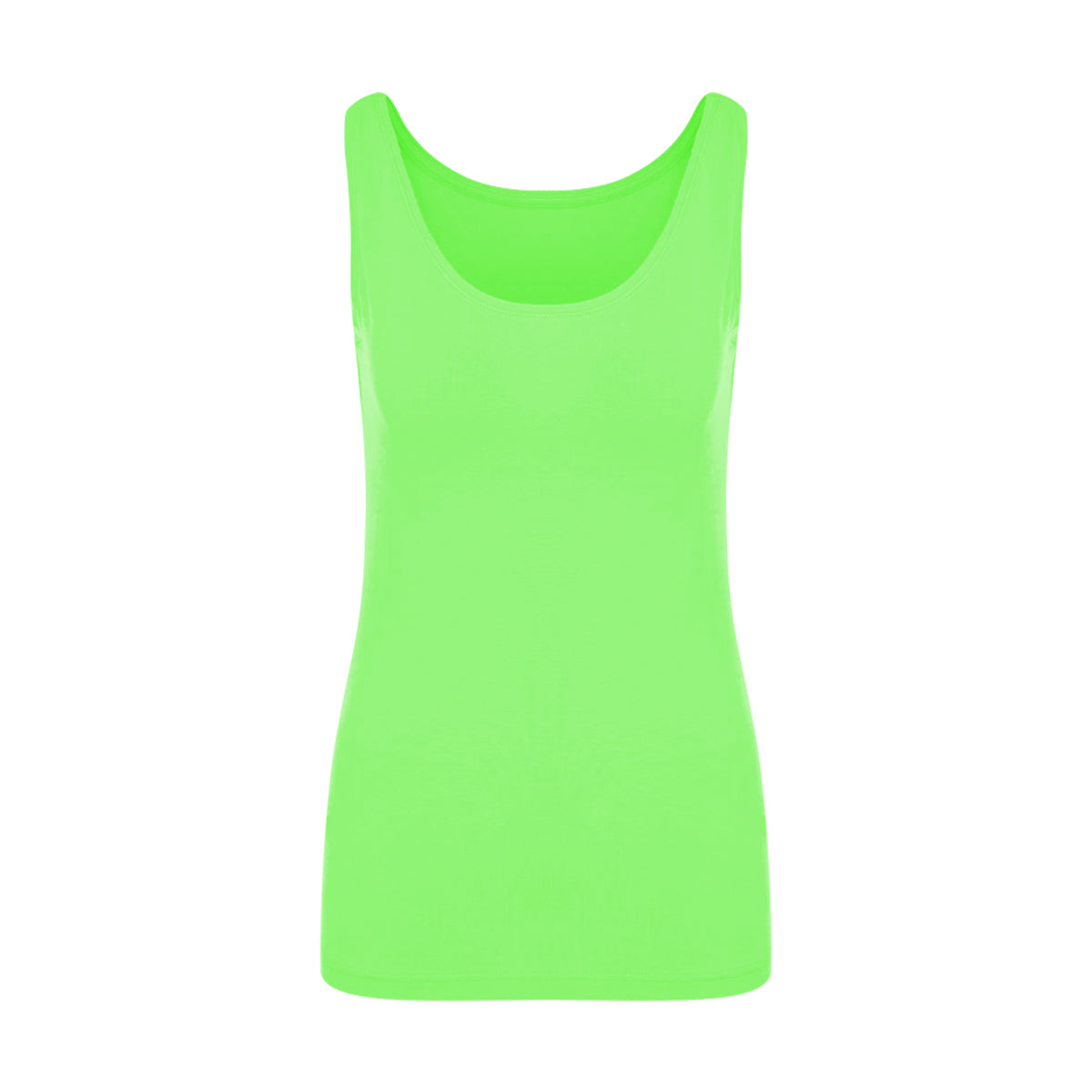 Womens Cotton Stretch Round Neck Solid Tank Top