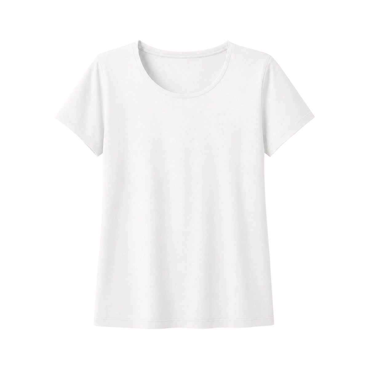 Women's Basic Cotton Scoop Neck Short Sleeve T-Shirt