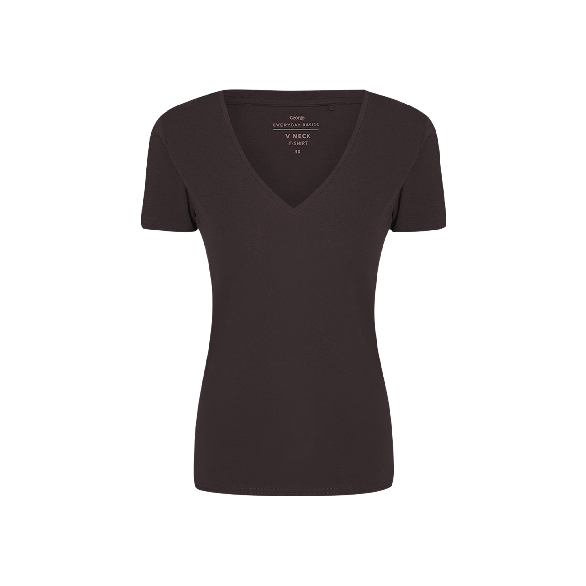 Womens V-Neck Short Sleeve Cotton Jersey T-Shirt