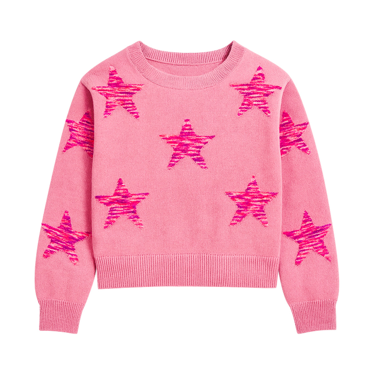 Girls Soft Knit Long Sleeve Pullover Sweater