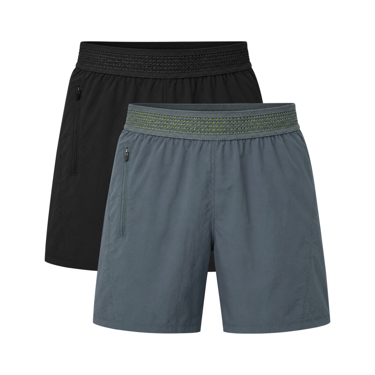 Mens Quick Dry Elastic Waist With Zip Side Pocket Shorts
