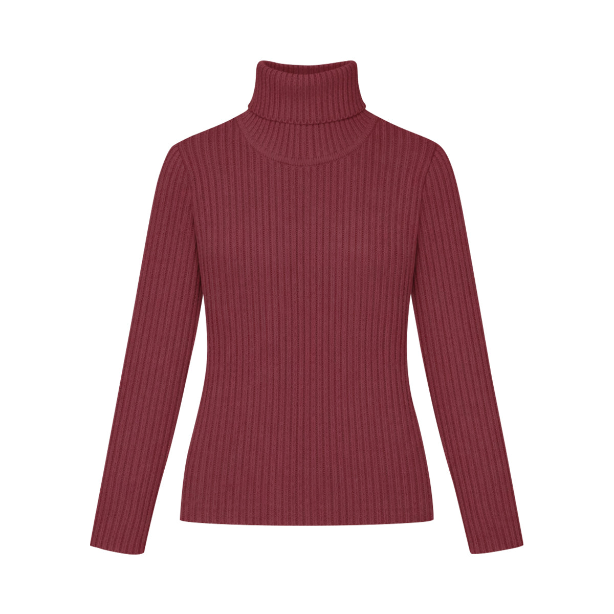 Womens Ribbed Knit Turtleneck Soft Stretch Sweater