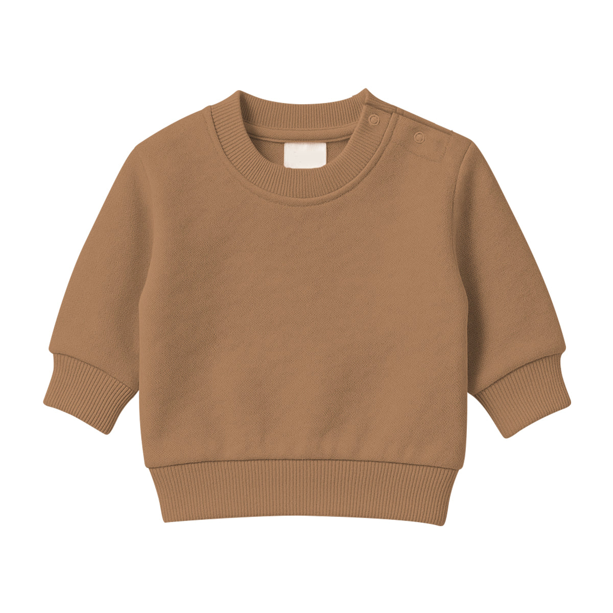 Baby Premium Soft Cotton Fleece Pullover Button Shoulder Sweatshirt