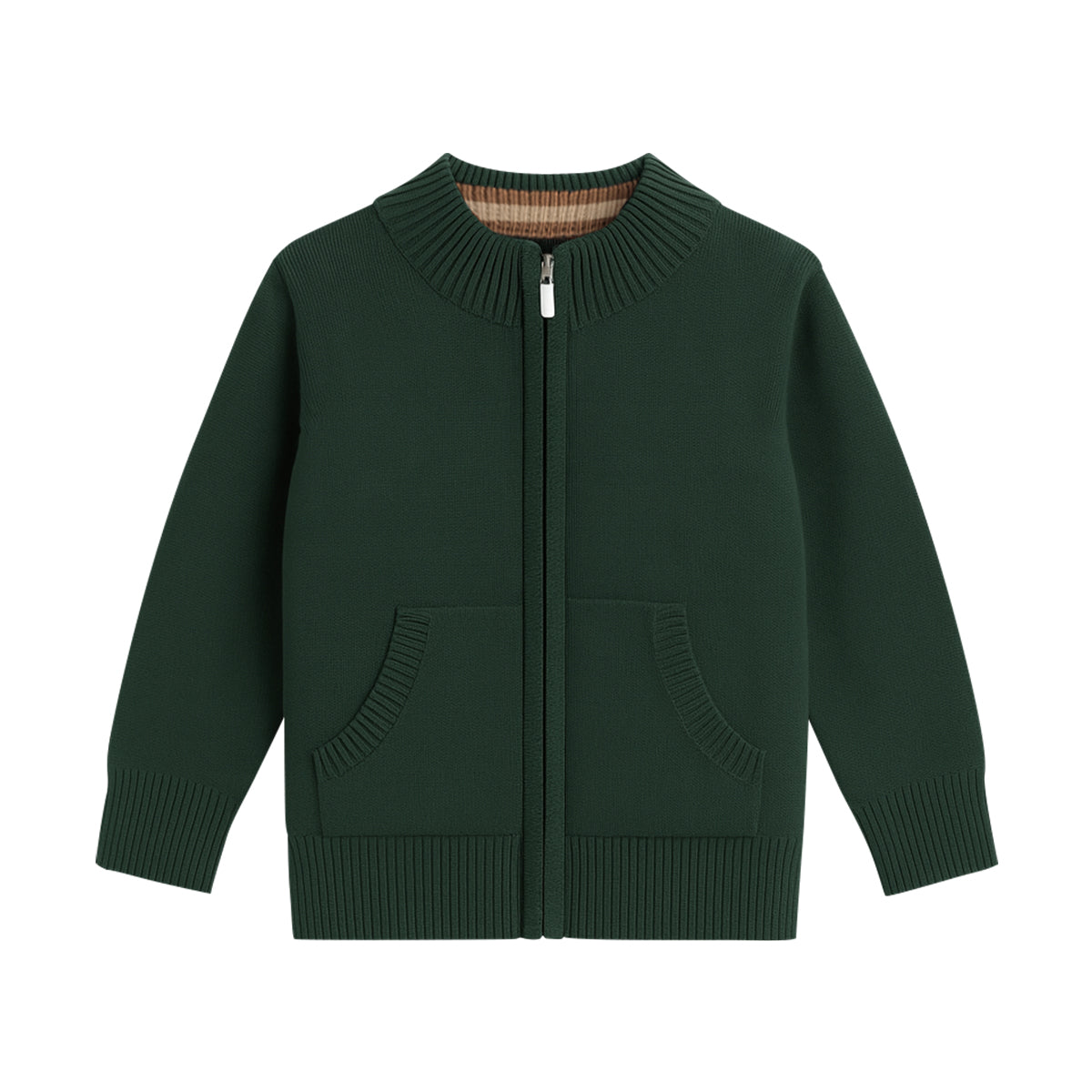 Kids Premium Knitted Zip-Up Zipper Cardigan Sweater