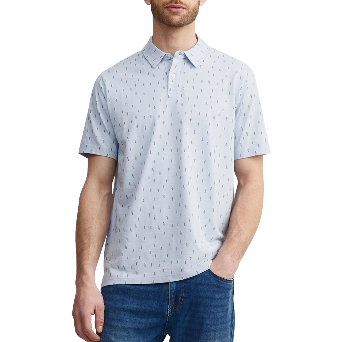 Mens Printed Short Sleeve Cotton Stylish & Casual Polo Shirt