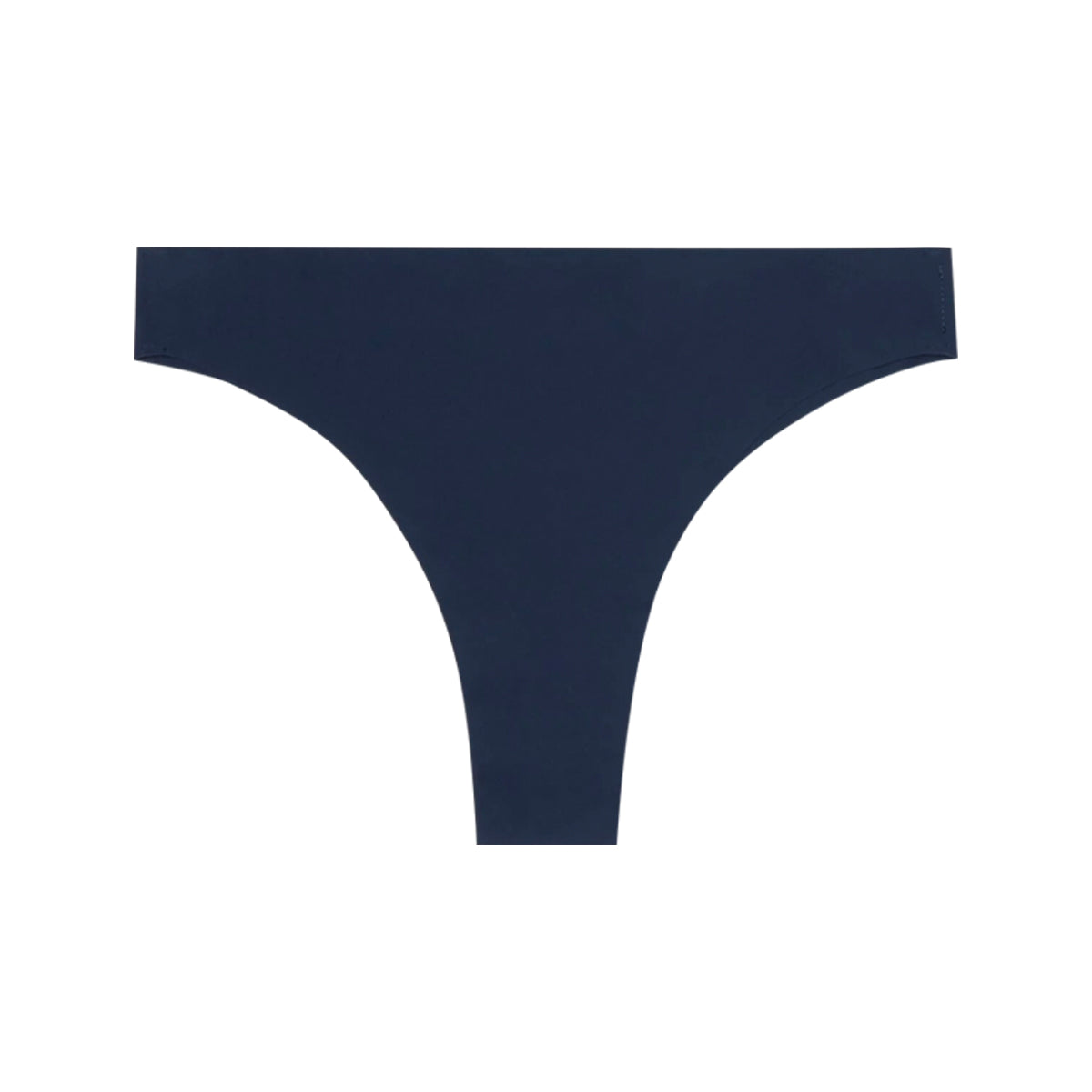 Womens Seamless Mid Rise Nylon Stretch Invisible Comfort Thong