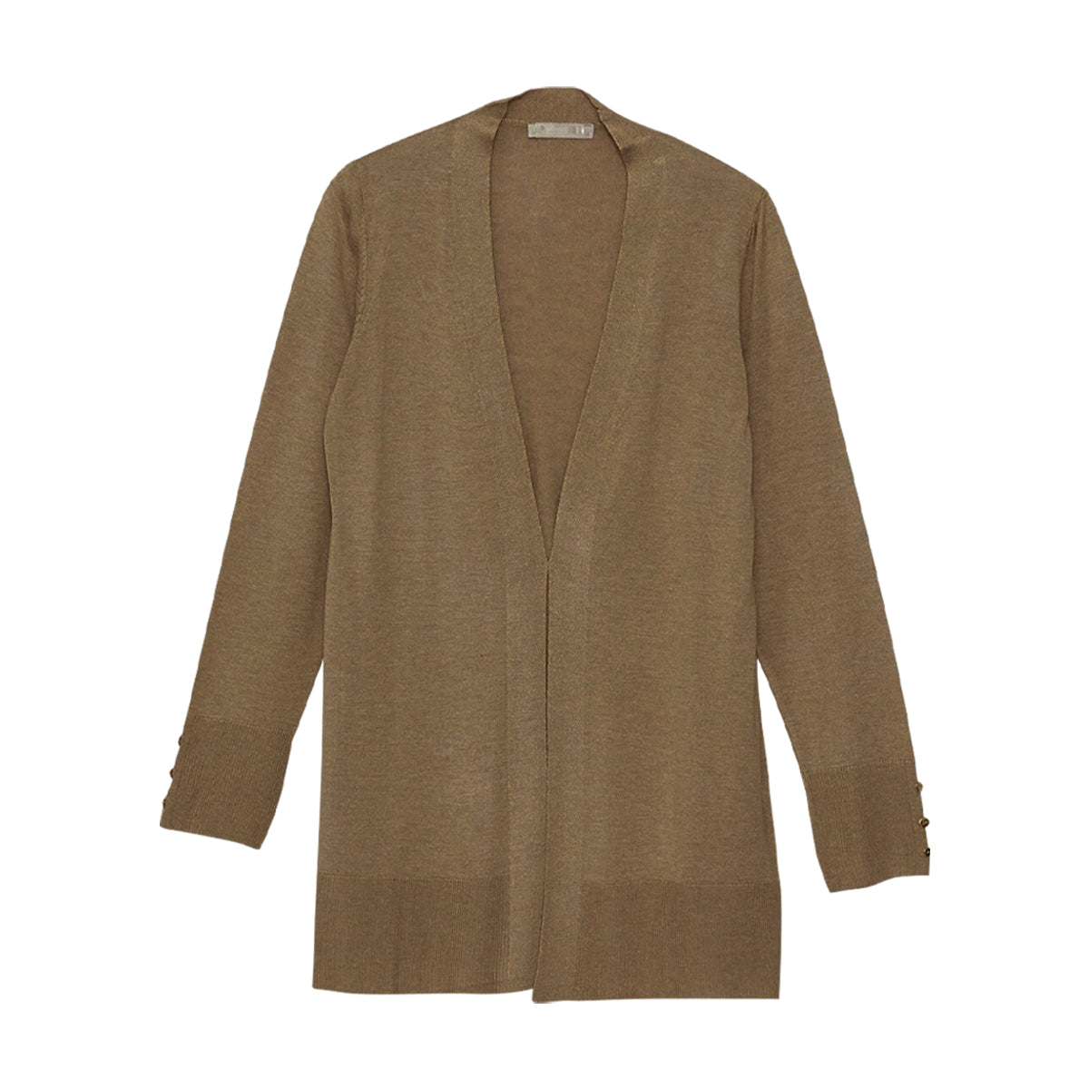 Womens Shawl Collar Tricot Midi Length Cardigan