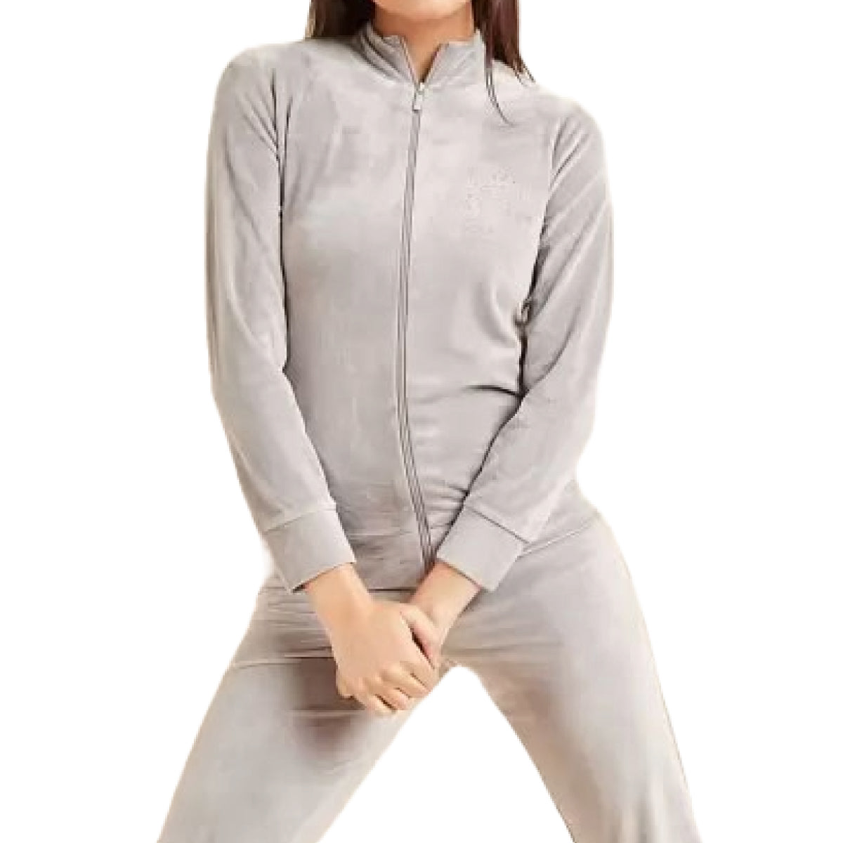 Women's Full Zipper Velvet Jacket