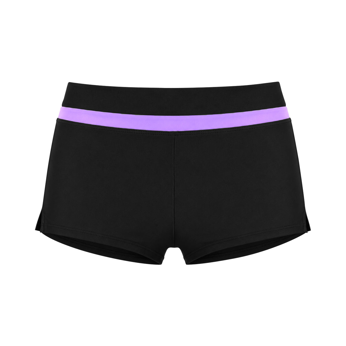 Womens Mid-Waist Swim Boyshorts with Inner Brief
