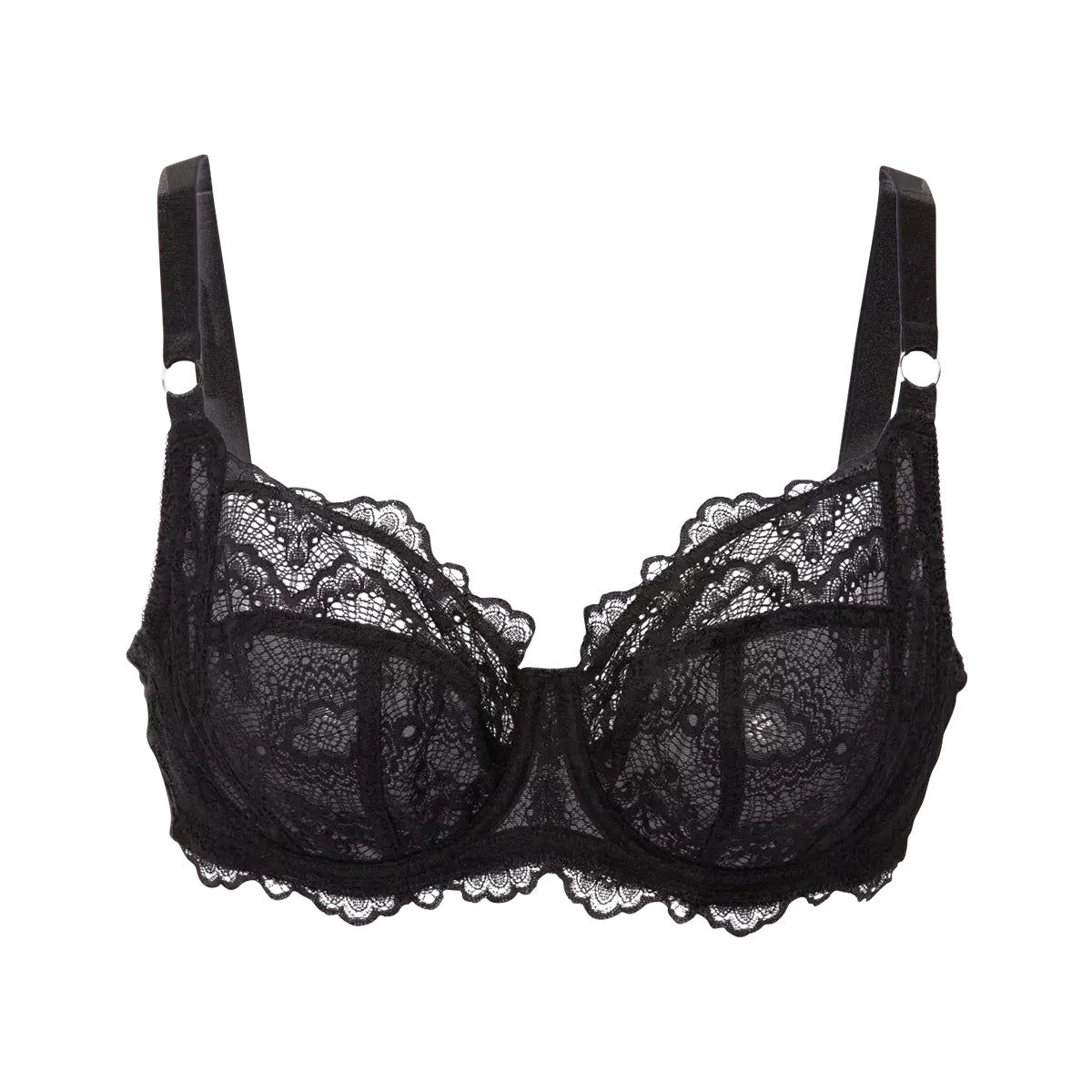 Womens Non-Padded Full Cup Underwired Lace Bra