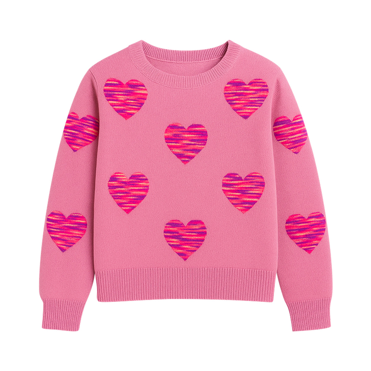 Girls Soft Knit Long Sleeve Pullover Sweater