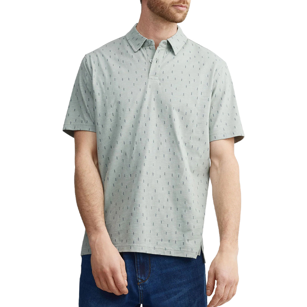 Mens Printed Short Sleeve Cotton Stylish & Casual Polo Shirt