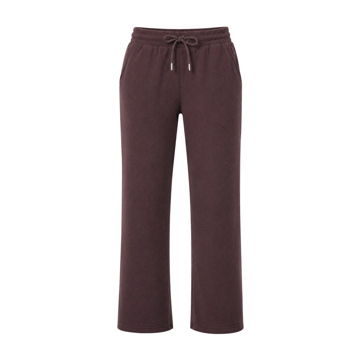Womens Micro Fleece Straight Leg Pants with Pockets