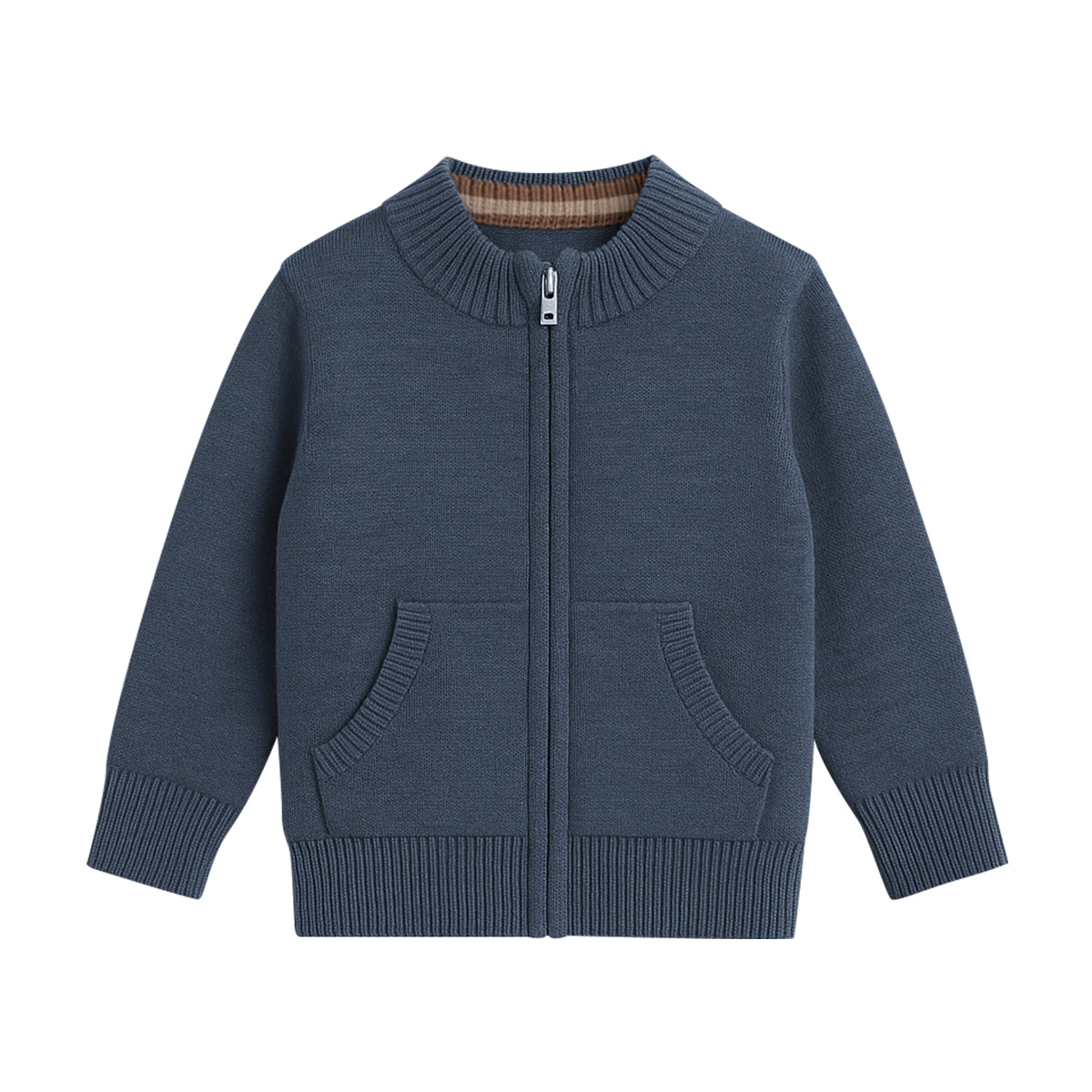 Kids Premium Knitted Zip-Up Zipper Cardigan Sweater