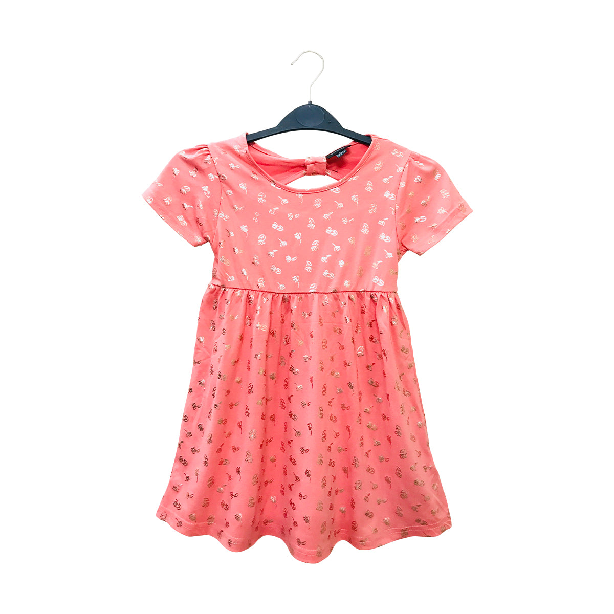 Girls Comfortable Printed Casual Short Sleeve Frock