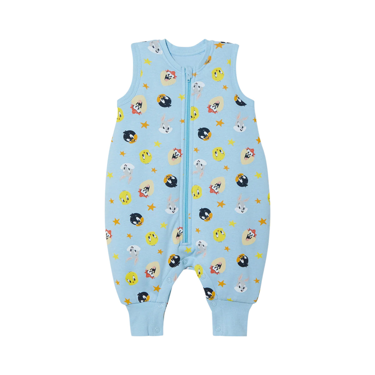 Toddler Baby Sleeveless Cotton Sleepsuit with Warm Padding