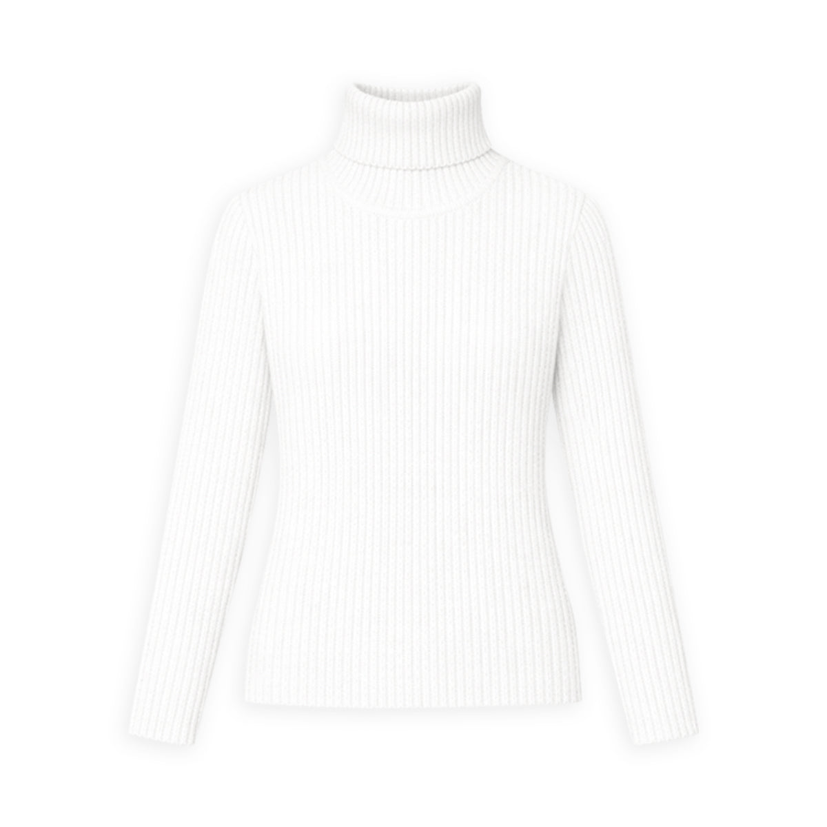 Womens Ribbed Knit Turtleneck Soft Stretch Sweater