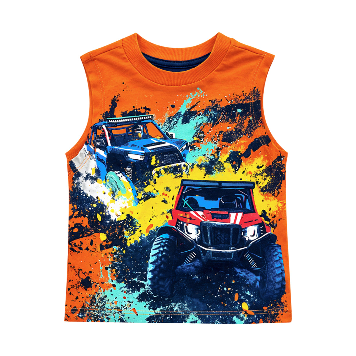 Boys Printed Sleeveless Soft Cotton & Breathable Summer Tank Top