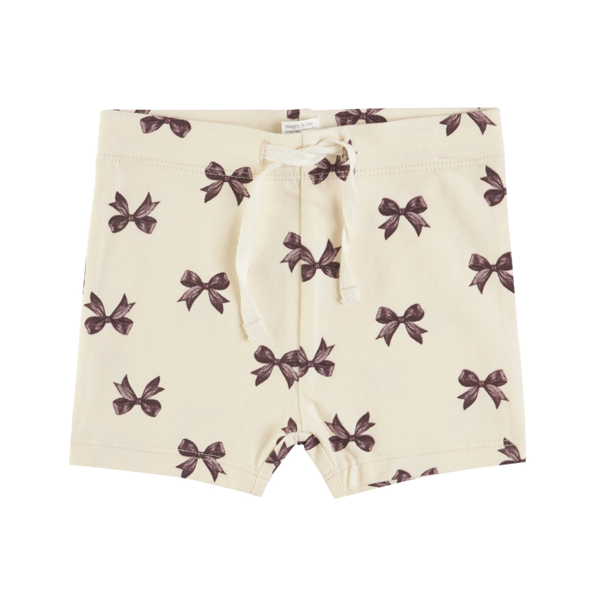 Baby Girls Soft Stretch Cotton Print Bike Shorts With Drawstring