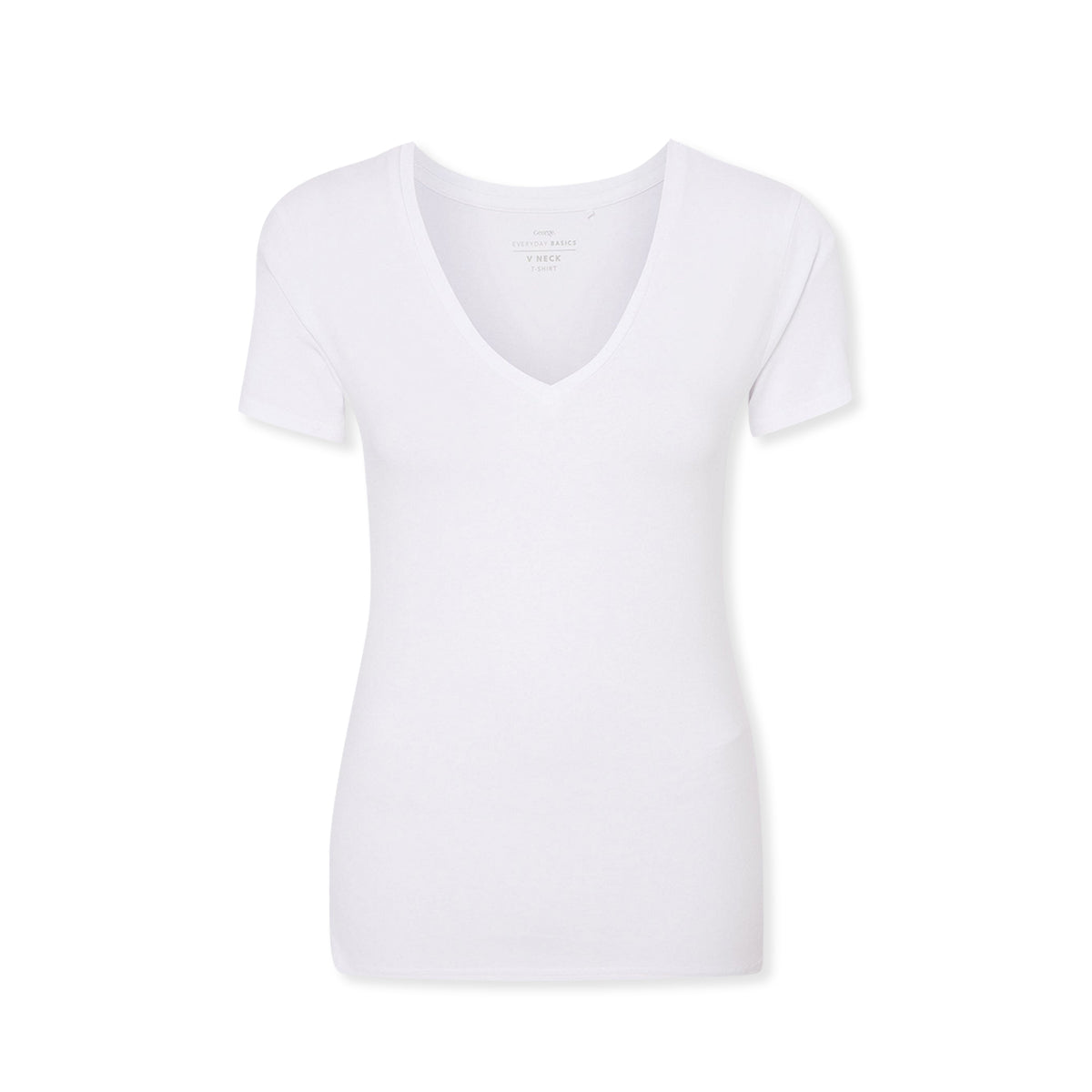 Womens V-Neck Short Sleeve Cotton Jersey T-Shirt