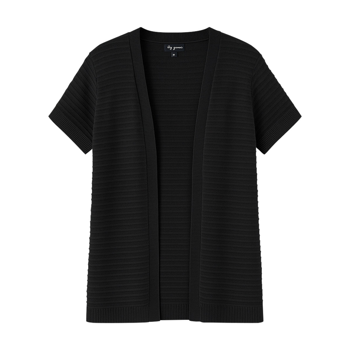 Womens Lightweight Open Front Short Sleeve Knitted Cardigan