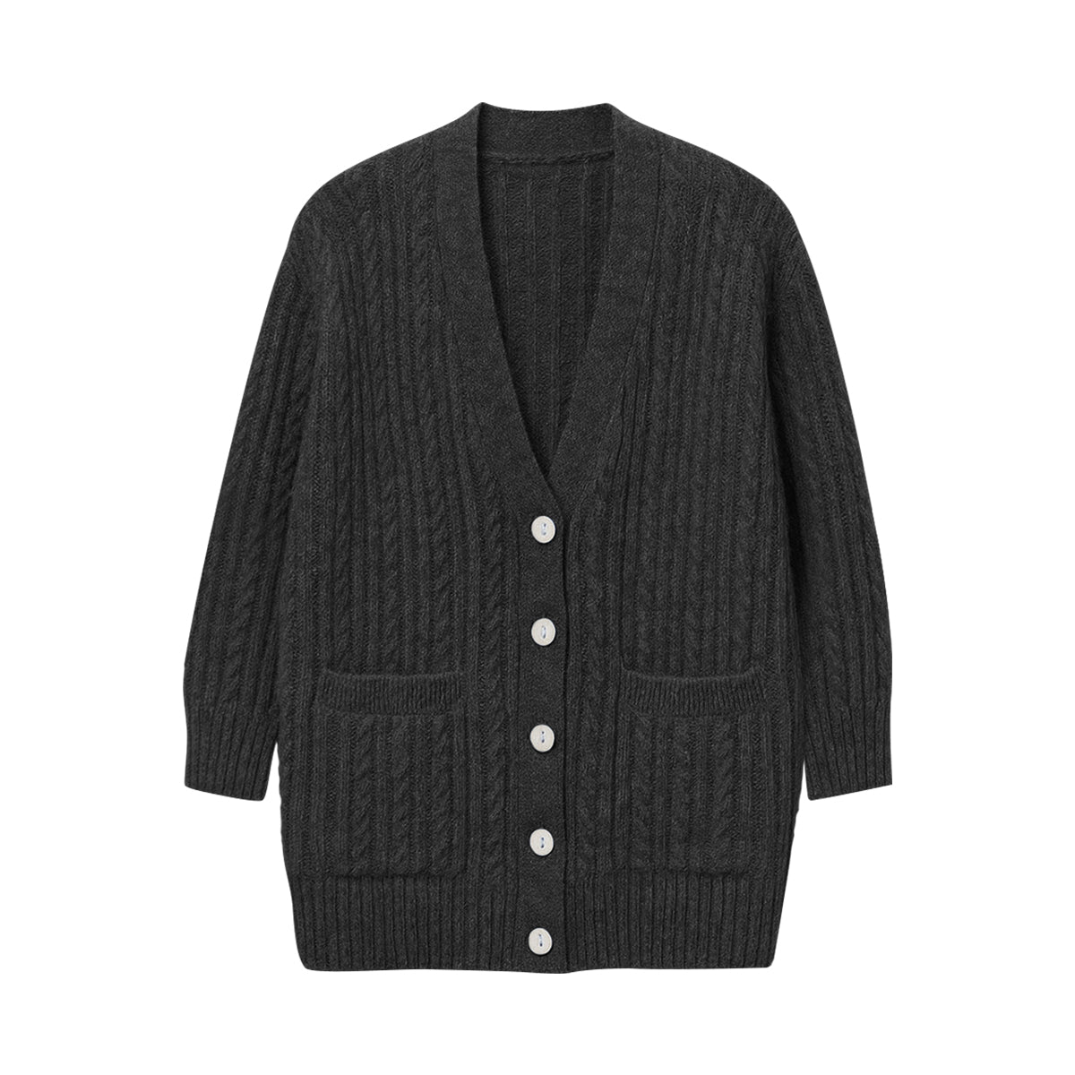 Womens Premium Wool Blend Long Soft Fuzzy Texture Cardigan