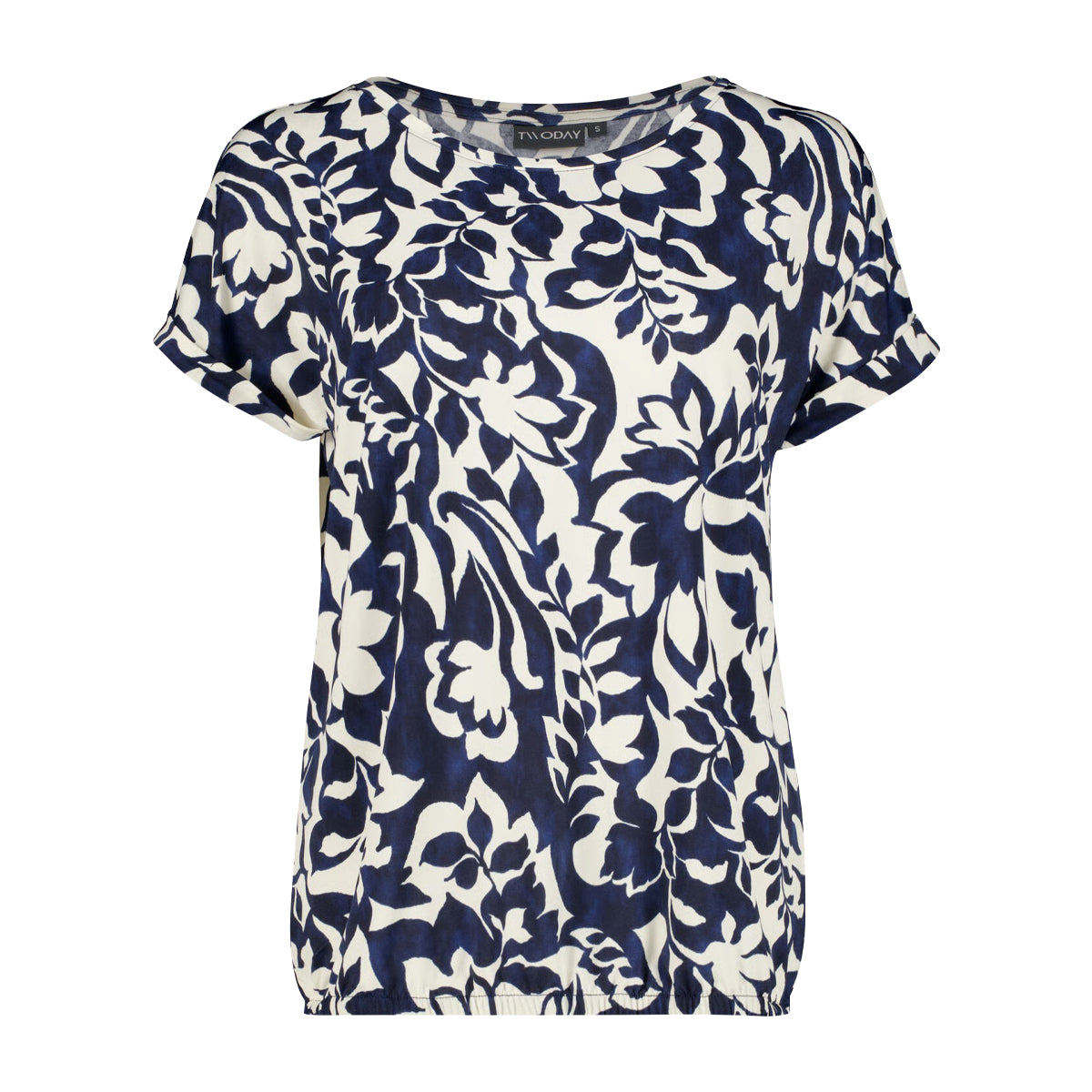 Womens Printed Short Sleeve Round Neck T-Shirt