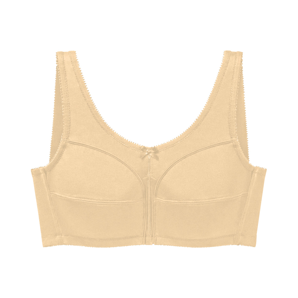 Womens Plus Size Solid Wireless Back Close Adjustable Straps Bra