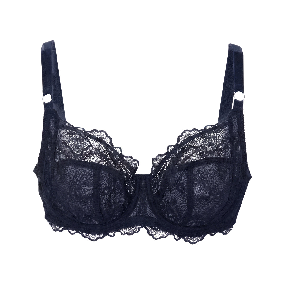 Womens Non-Padded Full Cup Underwired Lace Bra