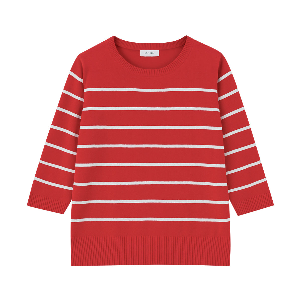 Ladies Premium Striped Knit Winter Pullover Sweater