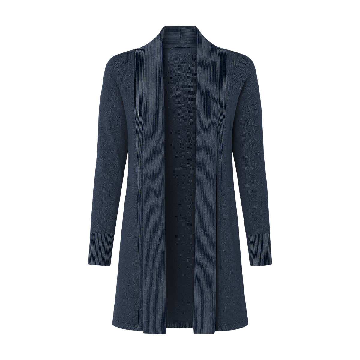 Womens Long Open Front Knit Lightweight Soft Cardigan Coat