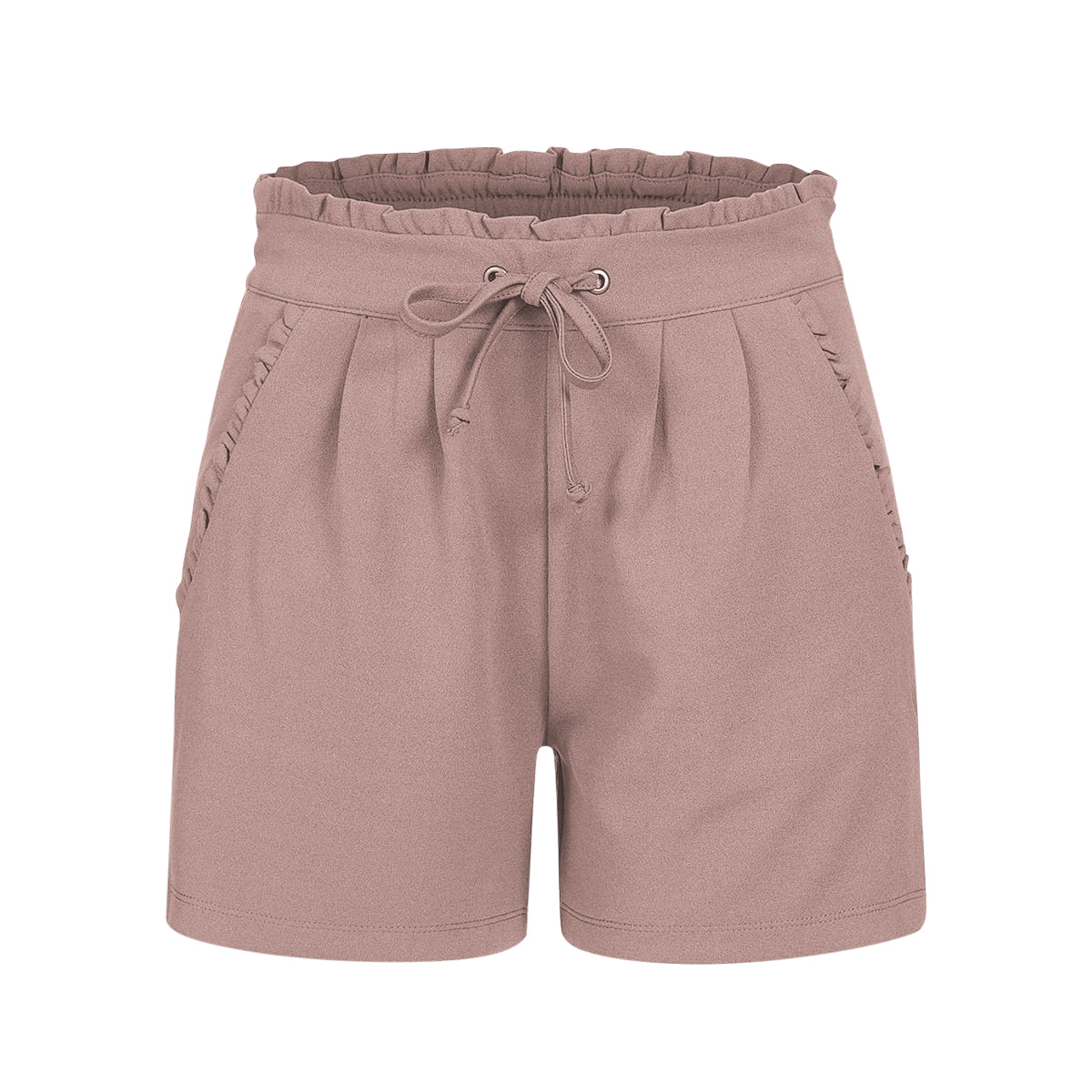 Womens Regular Fit Short Polyester Drawstring Shorts