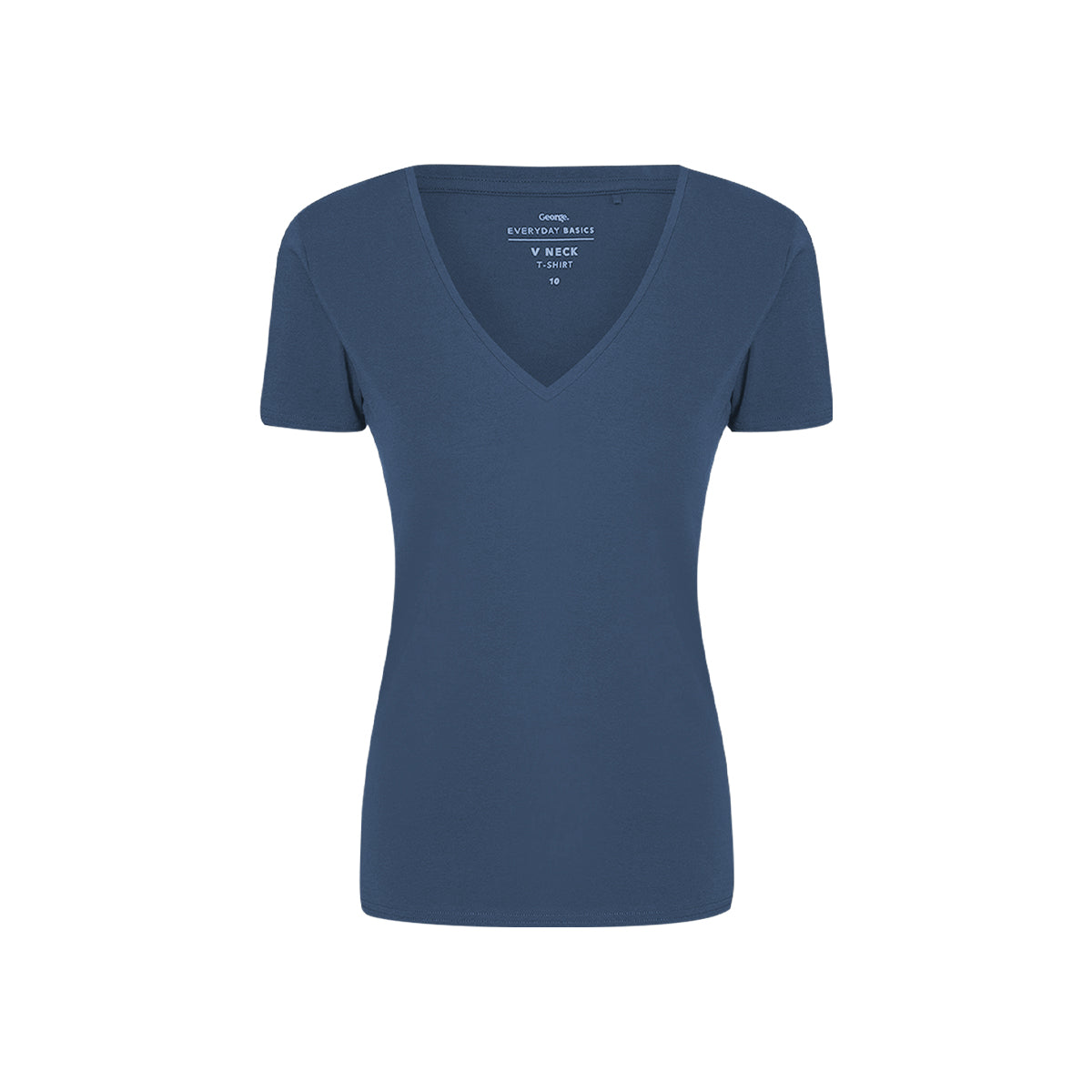 Womens V-Neck Short Sleeve Cotton Jersey T-Shirt