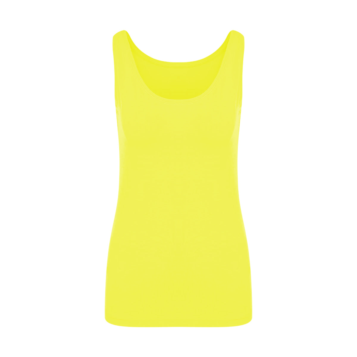 Womens Cotton Stretch Round Neck Solid Tank Top