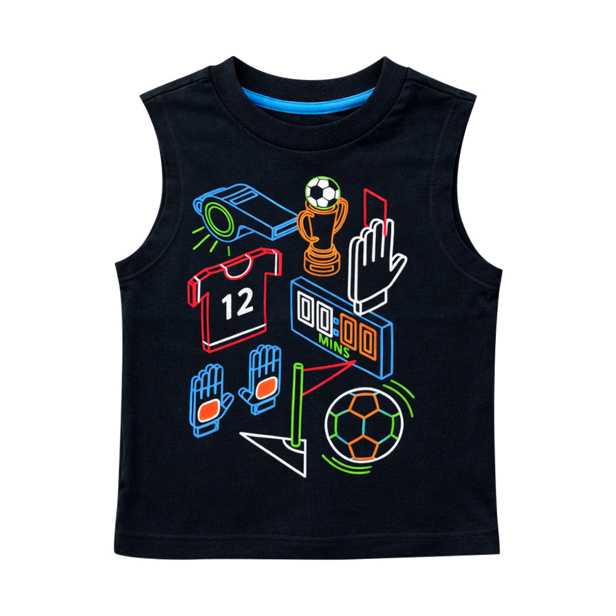 Boys Printed Sleeveless Soft Cotton & Breathable Summer Tank Top