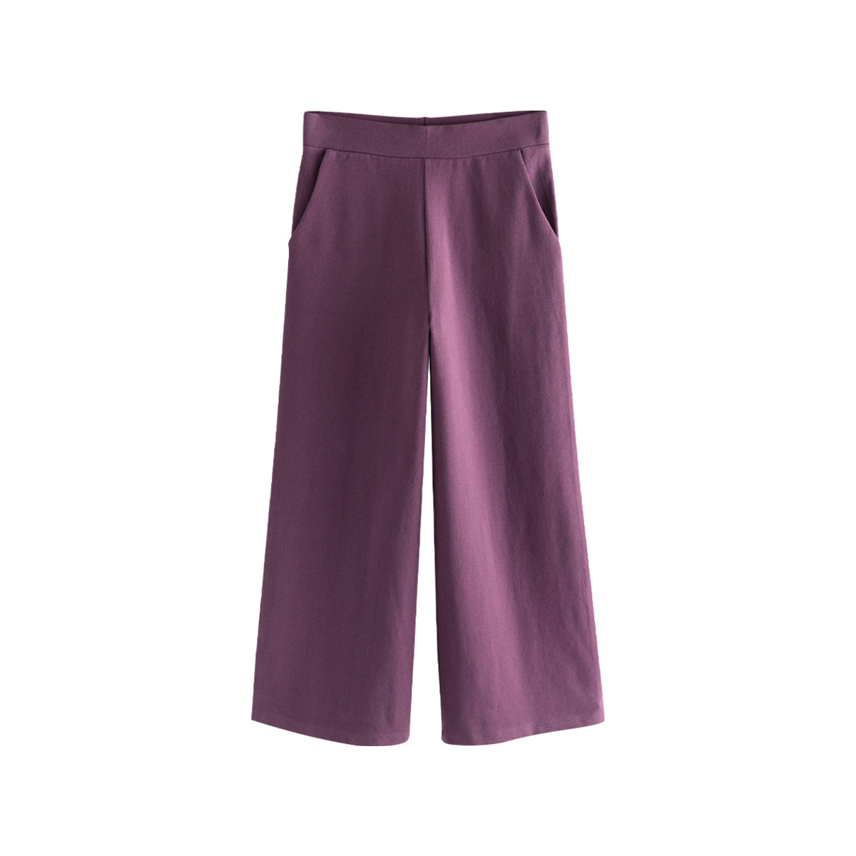 Girls Cotton Wide Leg Trousers with Pockets