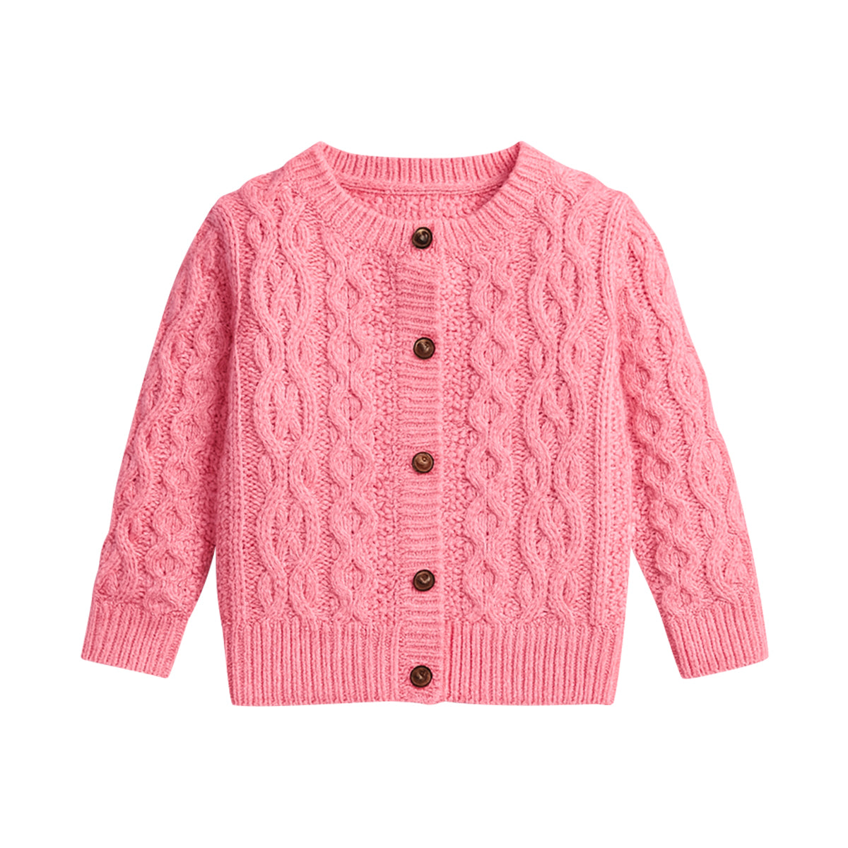 Kids Cable Knit Soft Cotton Cardigan Sweater
