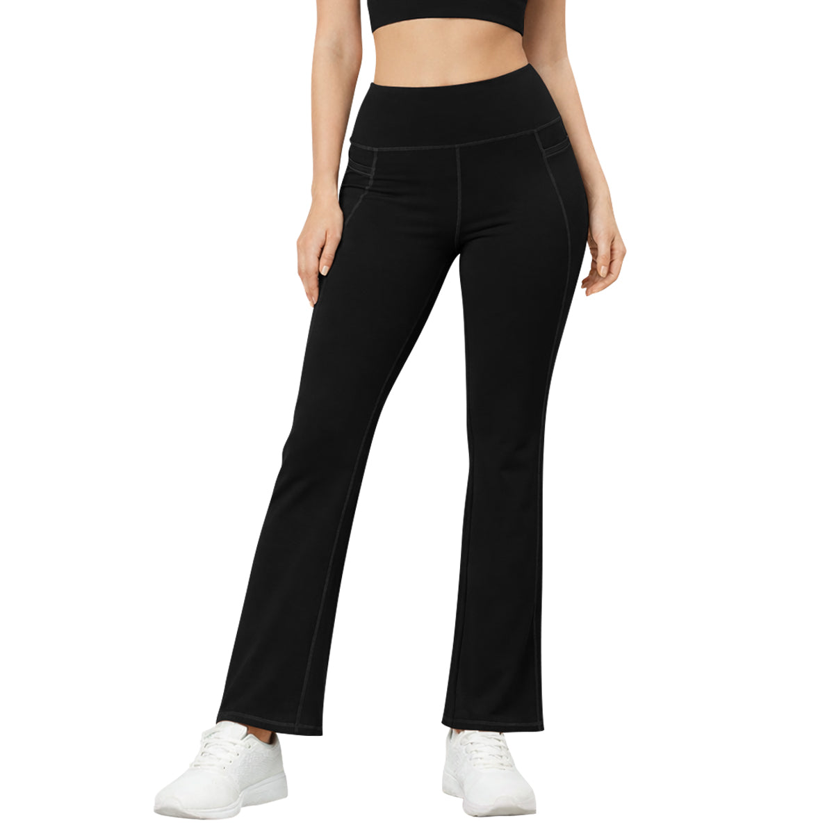 Womens High Waist Bootcut Yoga Pants with Pockets