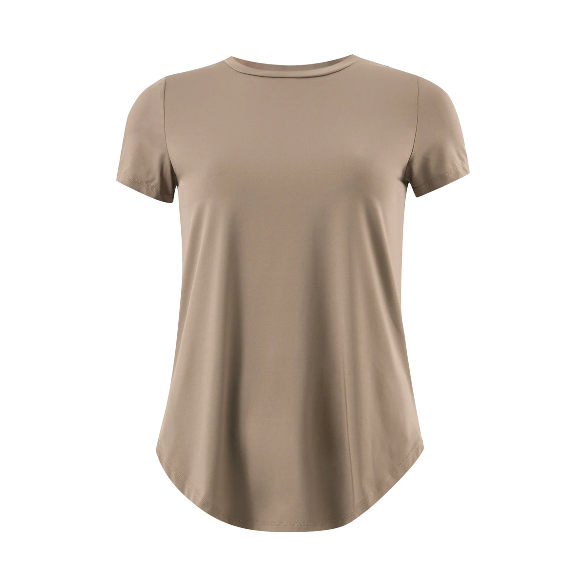 Womens Round Neck Breathable Stretch Activewear T-Shirt