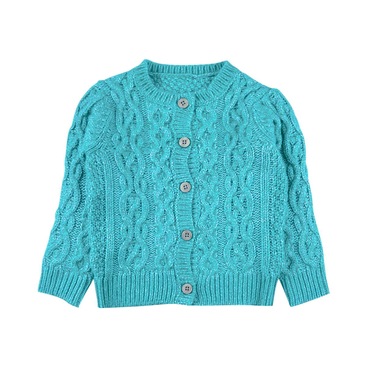 Kids Cable Knit Soft Cotton Cardigan Sweater