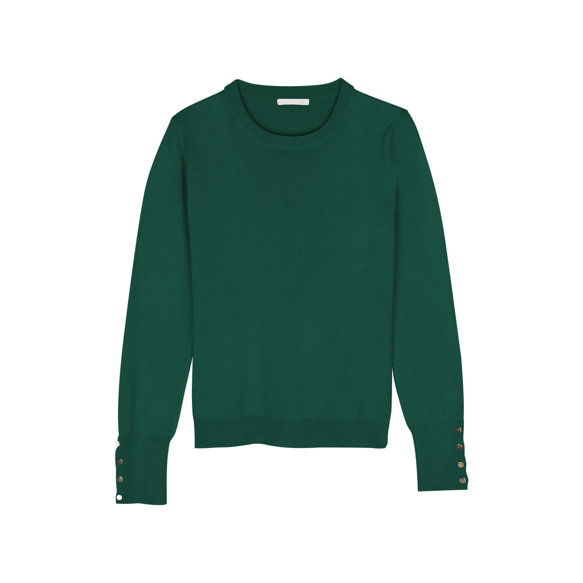 Womens Regular Fit Plain Knit Long Sleeve Sweater