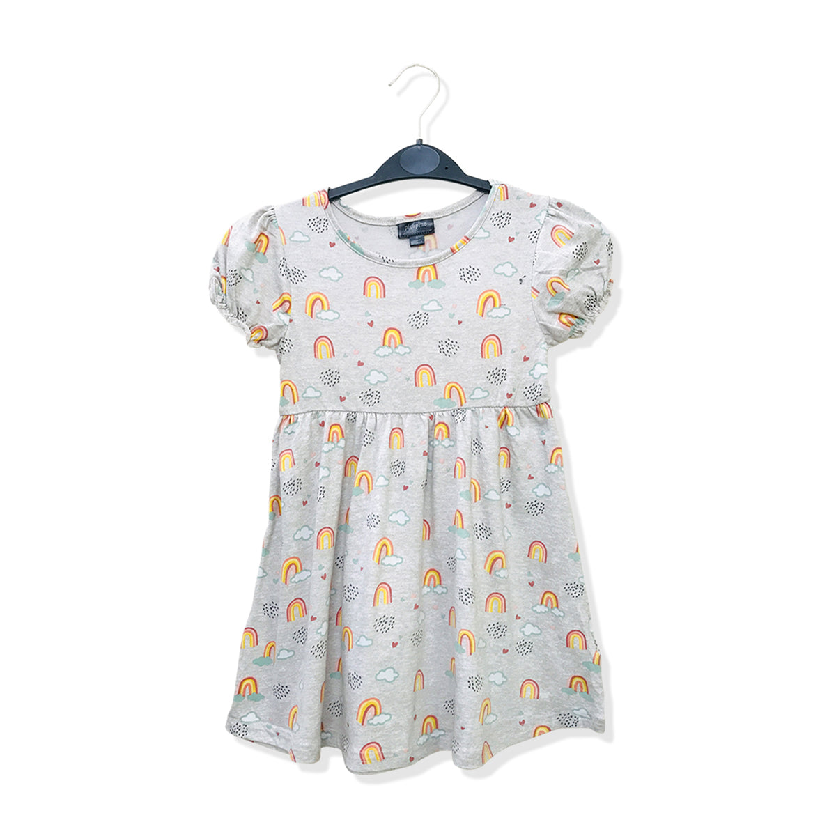 Girls Round Neck Printed Casual Short Sleeve Frock
