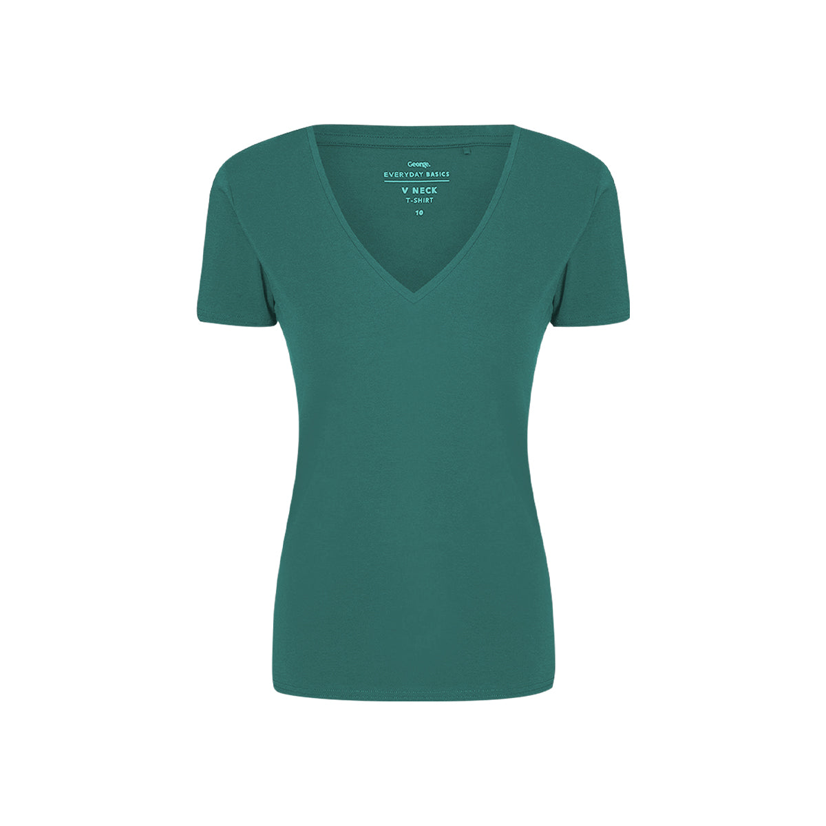 Womens V-Neck Short Sleeve Cotton Jersey T-Shirt