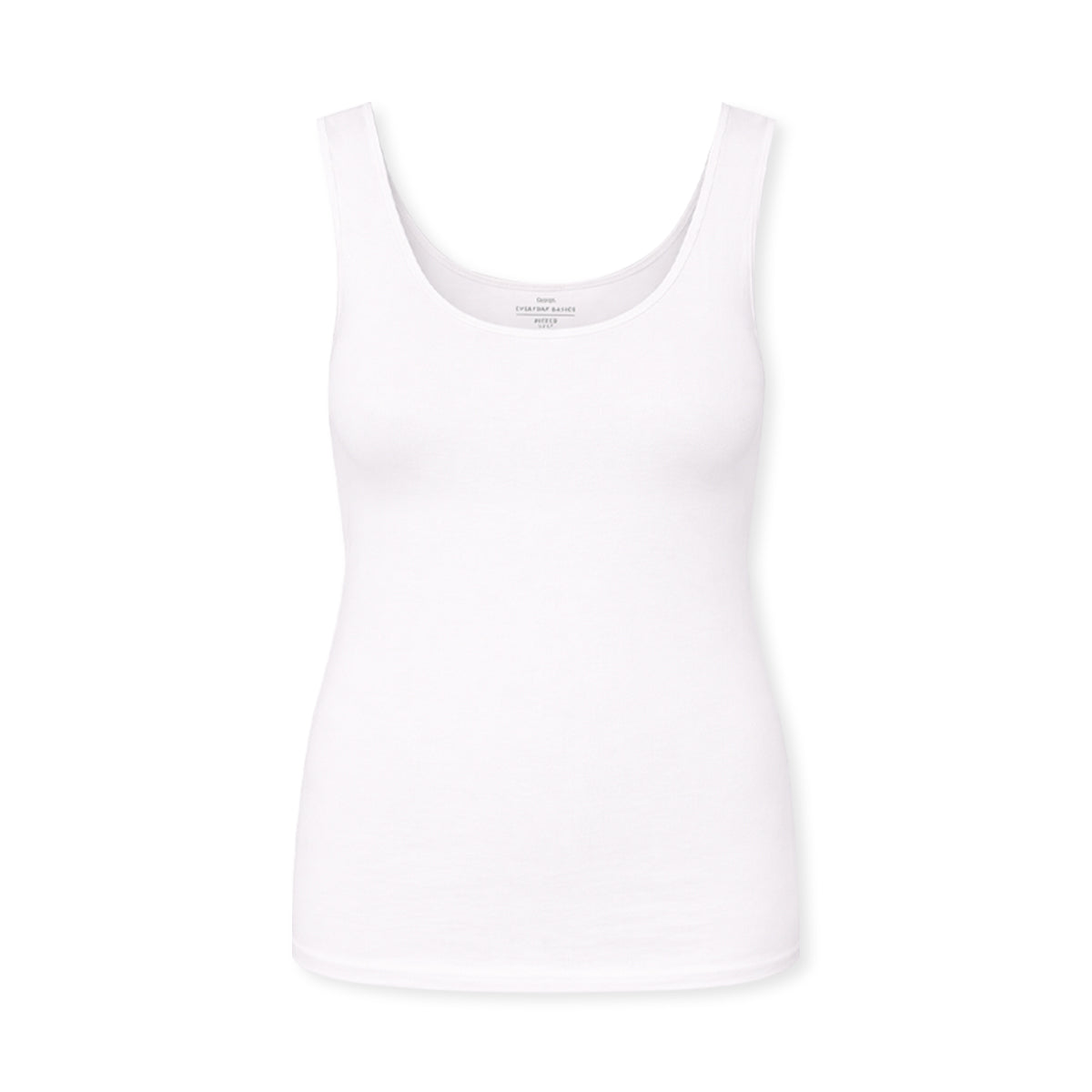 Womens Soft Cotton Sleeveless Scoop Neck Basic Stretch Tank Top