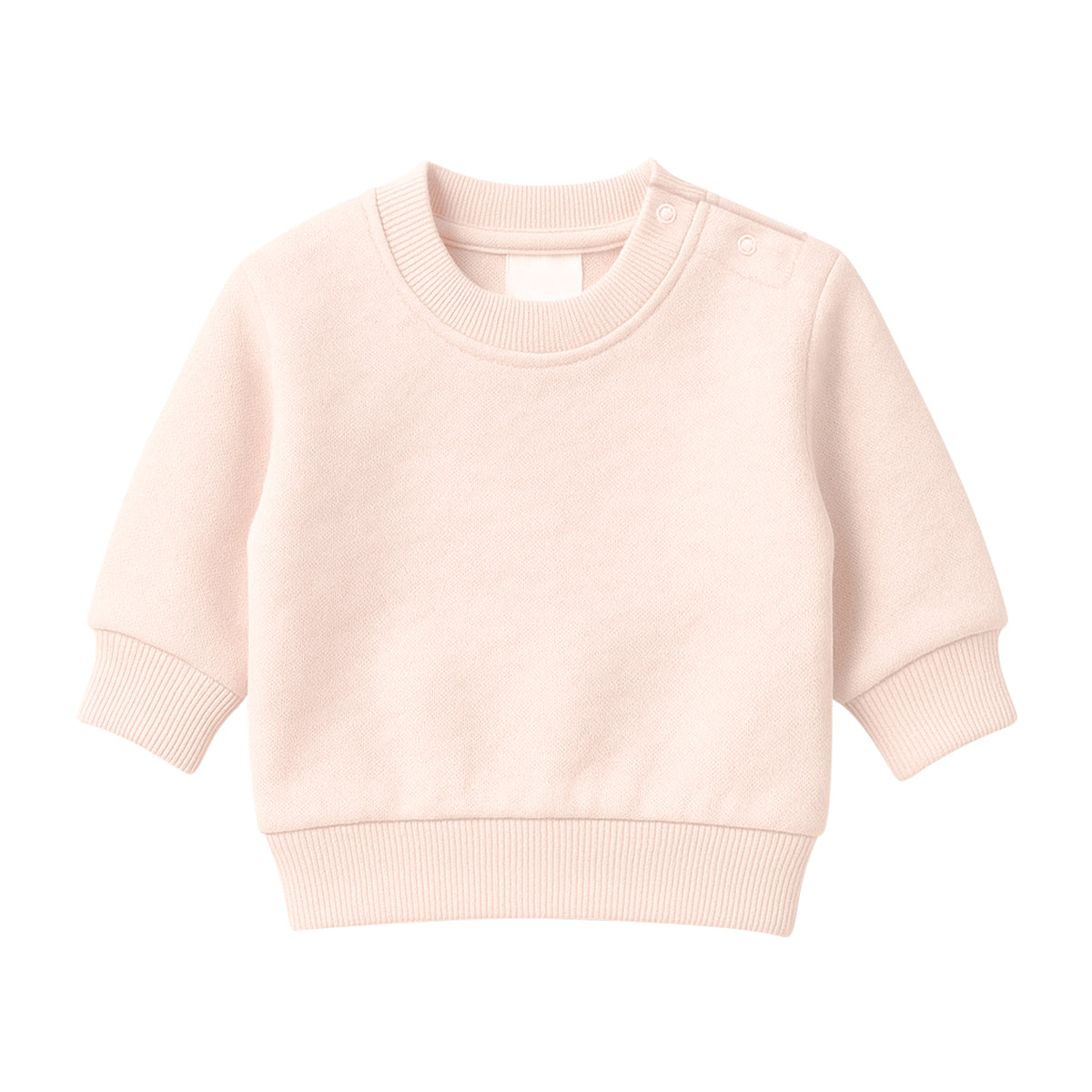 Baby Premium Soft Cotton Fleece Pullover Button Shoulder Sweatshirt